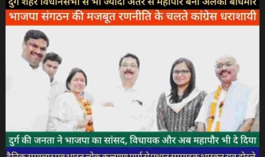 CM विष्णु देव साय सरकार ने साय साय जो मात्र एक वर्ष में ही 250 करोड के विकास कार्यो की सौगात दुर्ग निगम को दिया उसके दम पर महापौर बनी अलका बाघमार